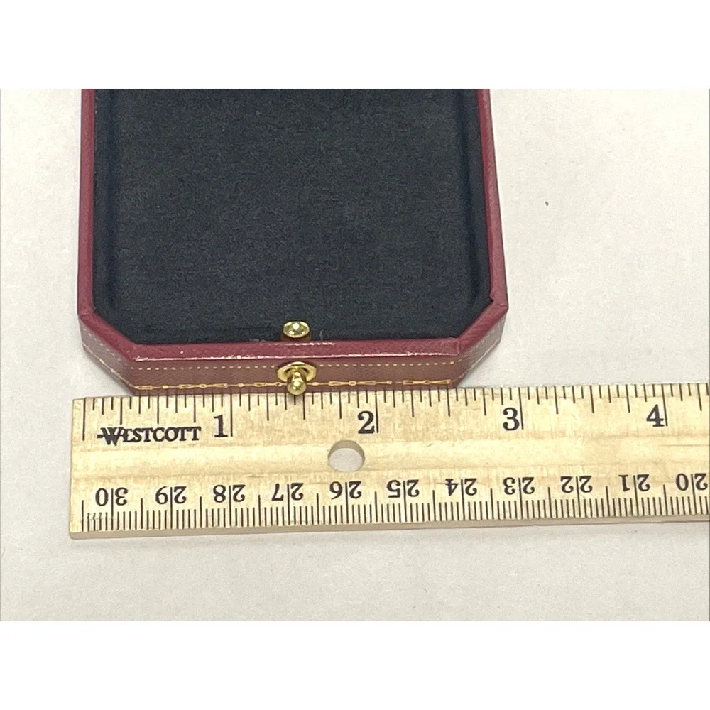 Authentic Cartier Red Empty Ring Box Jewelry Presentation Case 3